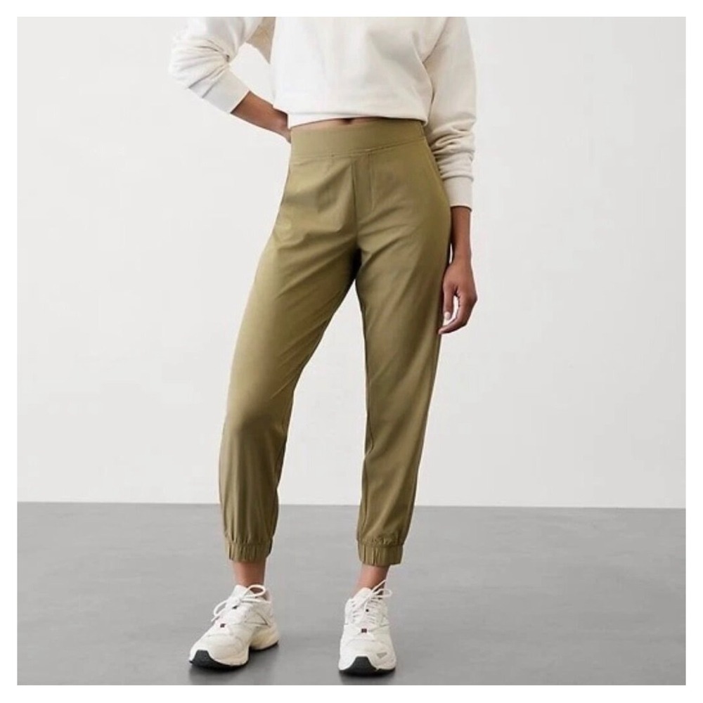 ATHLETA Brooklyn Jogger Pants Size 6P Olive Green NEW Active Athleisure Casual